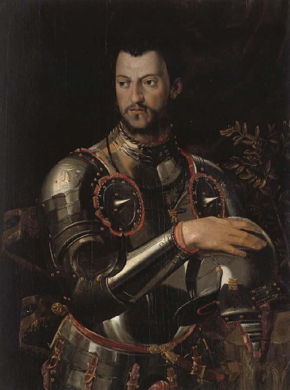 ALLORI Alessandro Cosimo I dressed in a portrait of Qingqi Breastplate Sweden oil painting art